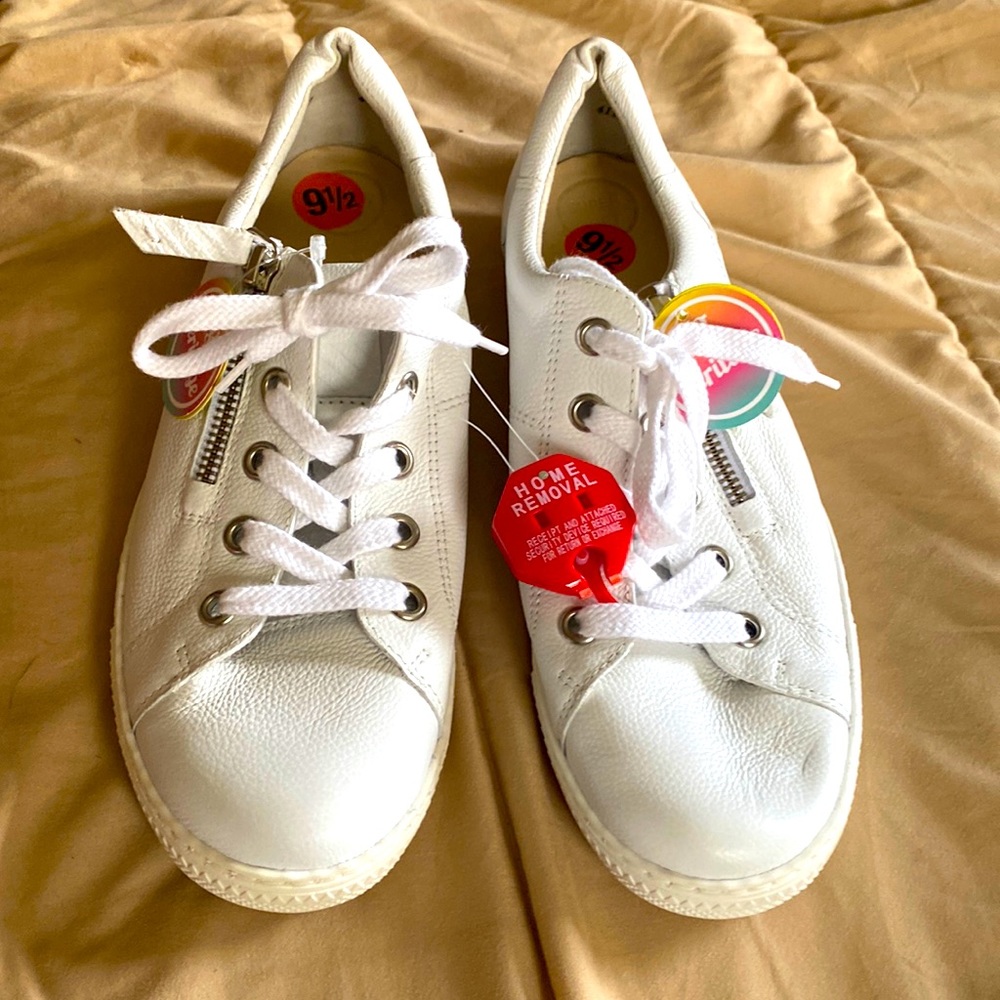 Paul Green Lacey Leather Zip Fashion Sneakers Womens 9.5